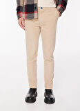 Fred Mello Normal Bel Normal Paça Slim Fit Taş Erkek Pantolon FM23W15PU