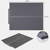 Evyora® Büyük Bulaşık Kurutma Matı,Silikon Bulaşık Kurutma Matı Çok Amaçlı Tezgah Üstü Mat