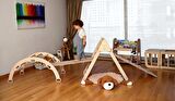 Pikler Tırmanma Seti Montessori Ahşap Oyuncak Tam Set Üçgen & Kemer & Merdiven Rampa & Taşlı Rampa