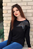 Omuz Yıldız Aplikeli Bluz