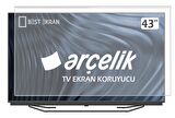 ARÇELİK A43K582 TV EKRAN KORUYUCU - Arçelik 43" inç Ekran Şeffaf Kırılmaz Koruma Paneli