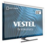 Vestel 32H8300E Tv Ekran Koruyucu - Vestel 32" inç Kırılmaz Tv Ekran Koruyucu Camı
