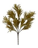 Yapay Çiçek Altın Gold Renk Podocarpus Demeti 7dal 48 Çiçek Garnitür Aradal Dekoratif Yapay Bitki