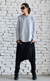 Kadın Sırt Dekolteli Kapüşonlu Sweatshirt 8075-2010