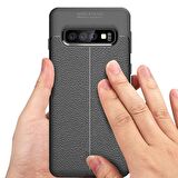 Gpack Samsung Galaxy S10 Plus Kılıf Niss Silikon Deri Görünümlü
