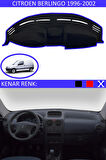 Citroen Berlingo 1996-2002 Modelleri İçin Uygun Torpido Koruma Halısı Siyah Kenar Renk Mavi
