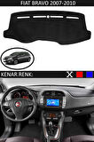 Fiat Bravo 2007-2010 Modelleri İçin Uygun Torpido Koruma Halısı Siyah Kenar Renk Siyah