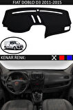 Fiat Doblo D3 2011-2015 İçin Uygun Torpido Koruma Halısı Siyah Kenar Renk Siyah