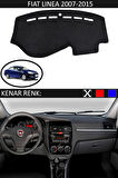 Fiat Linea 2007-2015 İçin Uygun Torpido Koruma Halısı Siyah Kenar Renk Siyah