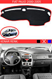 Fiat Palio 2000-2005 İçin Uygun Torpido Koruma Halısı Siyah Kenar Renk Kırmızı