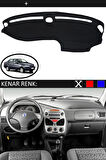Fiat Siena 2000-2005 İçin Uygun Torpido Koruma Halısı Siyah Kenar Renk Siyah