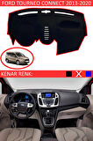 Ford Tourneo Connect 2012-2020 Torpido Koruma Halısı Siyah Kenar Renk Kırmızı