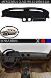 Mercedes S Class W 123 1976-1984 İçin Uygun Torpido Koruma Halısı Siyah Kenar Renk Siyah