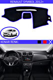 Renault Symbol 2012+ İçin Uygun Torpido Koruma Halısı Siyah Kenar Renk Mavi