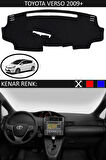 Toyota Verso 2009 + İçin Uygun Torpido Koruma Halısı Siyah Kenar Renk Siyah