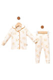 Celira Bbc Kahve Lüks Çıtçıtlı Kız Bebe Pijama Takımı