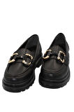 Celira Kadın Siyah Cilt Toka Detaylı Günlük Ayakkabı