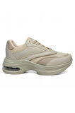 Celira Drk Bej Fileli Kadın Sneaker Spor Ayakkabı