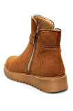 Celira Dvm Taba Süet Fermuarlı Kadın Kışlık Bot NSB518