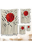 Alexander Calder - Kızıl Güneş ve Uzun Otlar Duvar Örtüsü - Cattails with Red Sun-8090
