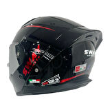 Sway Kapalı Kask Sw 850  Siyah Kırmızı