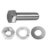 AKB M6x50mm Altıköşe (Altıgen,Anahtar) Başlı Vida , Somun , Rondela ve Yaylı Pul  10 Takım  (rf145)