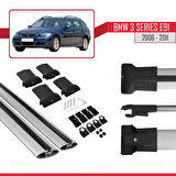 BMW 3 Series E91 Touring 2006-2011 Arası ile Uyumlu FLY Model Ara Atkı Tavan Barı Gri 2 Adet