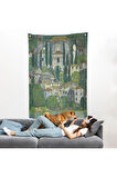 Gustav Klimt - Cassone'deki Kilise Selvili Manzara Duvar Örtüsü-8095