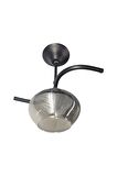 Fuji Siyah Tekli Füme Yatsı Camlı Avize | Kaliteli Modern Metal Avize