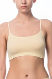 Kadın Ten Rengi Ip Askılı Seamless Dikişsiz Büstiyer 15002