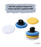 3'lü Cila Uygulama Süngeri Seti – Tutma Aparatlı, Uygulama Pedi Dahil 