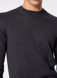 Alpha Studio Bisiklet Yaka Slim Fit Antrasit Erkek Kazak AU-7030C CREW NECK