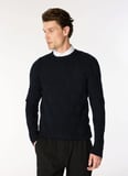 Alpha Studio Bisiklet Yaka Slim Fit Lacivert Erkek Kazak AU-7050C CREW NECK