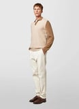 Alpha Studio Polo Yaka Slim Fit Kahve Erkek Kazak AU-7244B JUMPER POLO