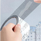 Yapışkanlı Sineklik Yaması Tülü Tamir Bandı Bantı Delik Fiber Tül Yapıştırma Gri 48 mm X 2 Metre