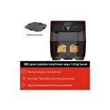 Instant Vortex Plus 5.7 Litre Paslanmaz Çelik Sepetli Koku Silme Teknolojili ve ClearCook Pişirme Pencereli Air Fryer