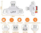 USB 3.0 OTG iPhone/Android/Type C  Çok fonksiyonlu kart okuyucu  mikro SD TF kart okuyucu adaptör