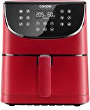 Cosori Akıllı WiFi Sıcak Hava Fritözü 5.5 Litre AirFryer XXL Kırmızı