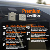 Rexing C2 2K+1080P WiFi Araç Kamerası + 32GB SD Kart