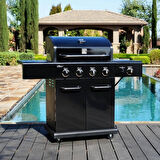 Kenmore Gazlı Barbekü 4 Ocaklı Siyah
