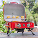 Kenmore Masa Üstü Gazlı Barbekü Kırmızı