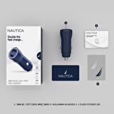 Nautica CH20 20W PD 18W QC Araç İçi Şarj Cihazı Navy