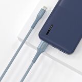 Nautica C65 MFI Lightning to USB-A 12W Örgülü Hızlı Şarj ve Data Kablosu 2.1M Mavi