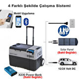 Acopower PX40 12/24/220Volt 40Litre Kompresörlü Tekerlekli Outdoor Oto Buzdolabı (Akü Dahil Değildir)