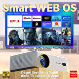 Vankyo Leisure L570B SmartTV 4K Destekli Projeksiyon Cihazı +Auto Focus+Auto Keystone+6G WiFi+5.2 Bluetooth+300 İnç Yansıtma+Dolby Premium Ses Sistemi Beyaz PS5/PS4/XBOX