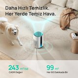 Air Purifier 337S Akıllı Hava Temizleyici, 3 Aşamalı HEPA Filtre, PM2.5 Sensör, LED Ekran Beyaz