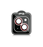 iPhone 14 / 14 Plus için IPG ProLENS Kamera Lens Koruyucu Alüminyum CD Çerçeveli, Kırılmaz Cam