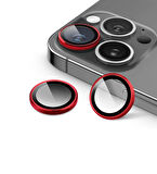 iPhone 14 Pro / Pro Max için IPG ProLENS Kamera Lens Koruyucu Alüminyum CD Çerçeveli, Kırılmaz Cam