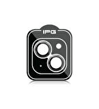 iPhone 15 / 15 Plus için IPG ProLENS Kamera Lens Koruyucu Alüminyum CD Çerçeveli, Kırılmaz Cam