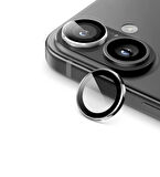 iPhone 16 / 16 Plus için IPG ProLENS Kamera Lens Koruyucu Alüminyum CD Çerçeveli, Kırılmaz Cam